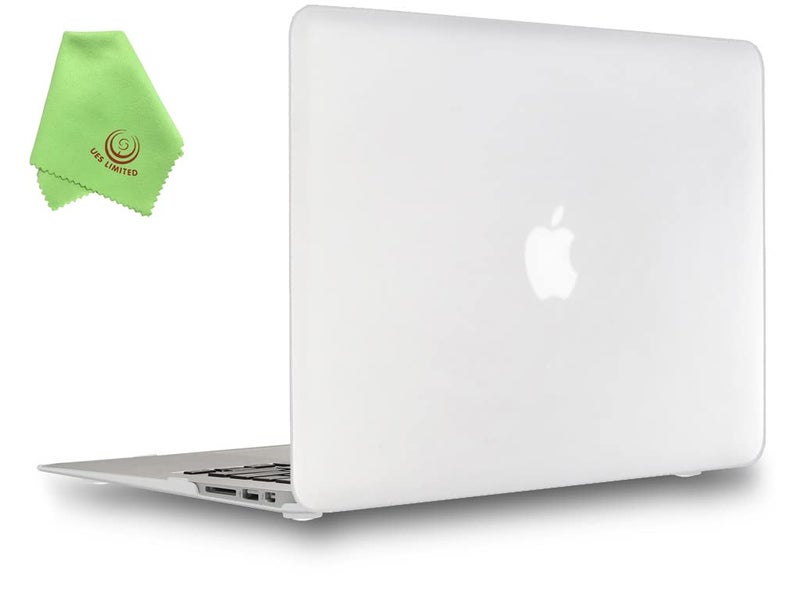 UESWILL Smooth Matte Hard Shell Case Cover Compatible with 2010-2017 Release MacBook Air 13 inch (Model A1466 / A1369) + Microfibre Cleaning Cloth, Clear - Image 1